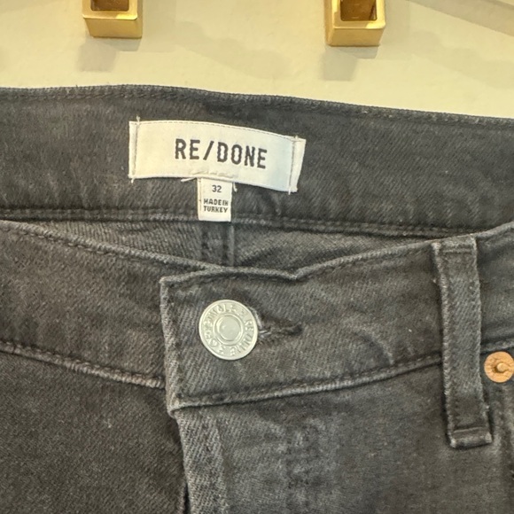 Re/Done Charcoal Denim Pants - Picture 2 of 2